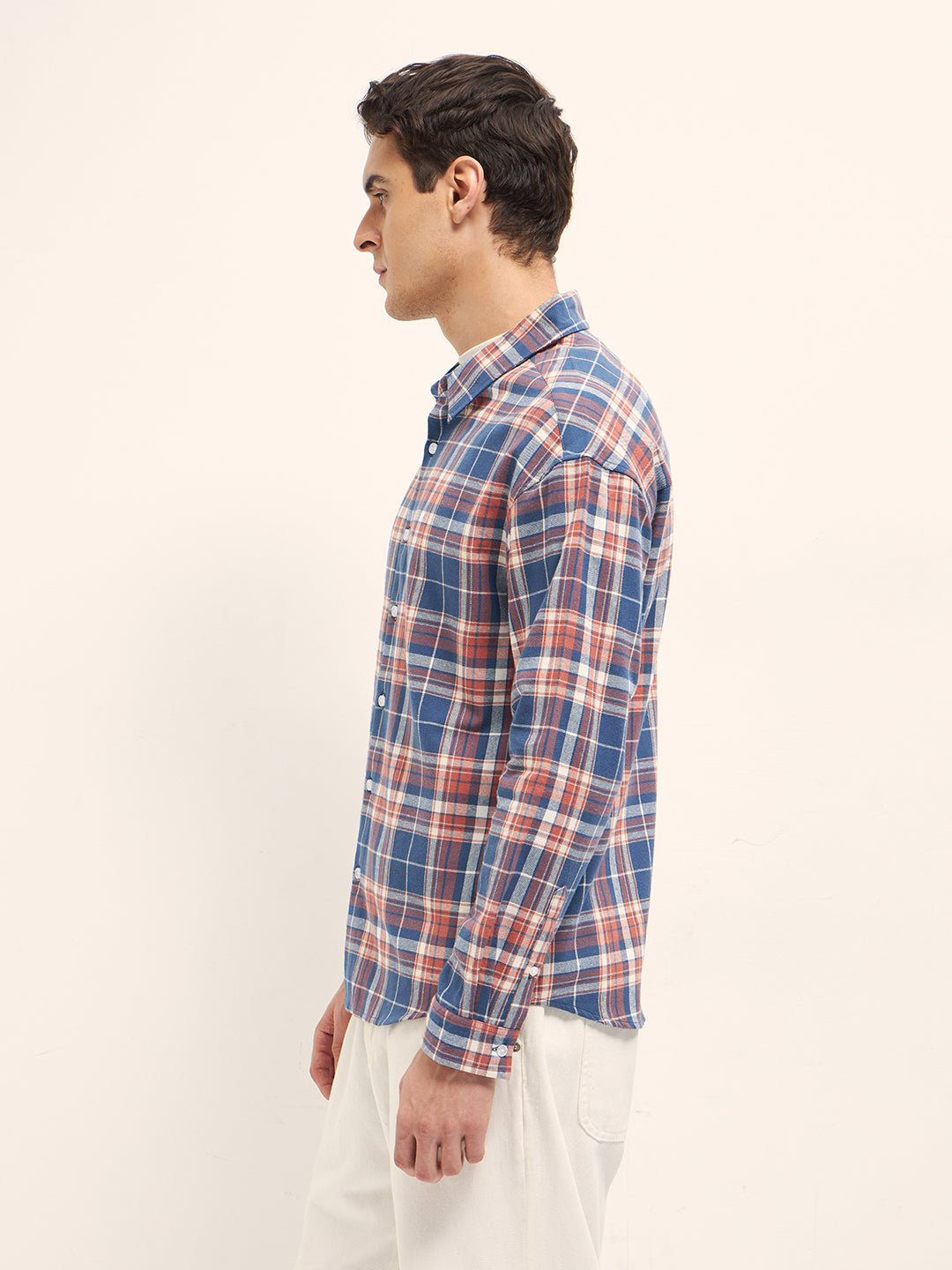 Men Checked Relaxed Fit Overshirt