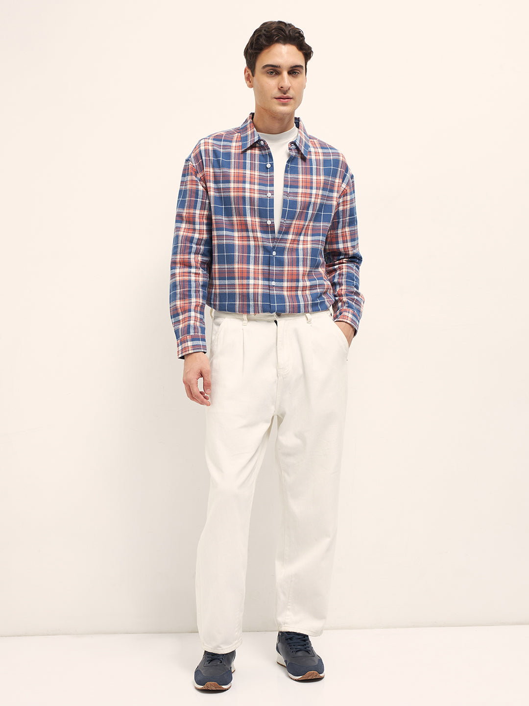Men Checked Relaxed Fit Overshirt
