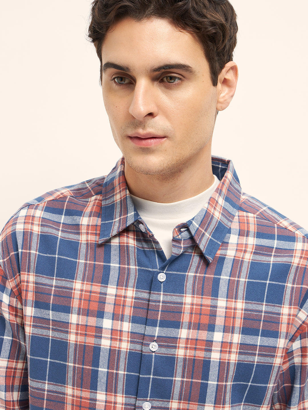 Men Checked Relaxed Fit Overshirt