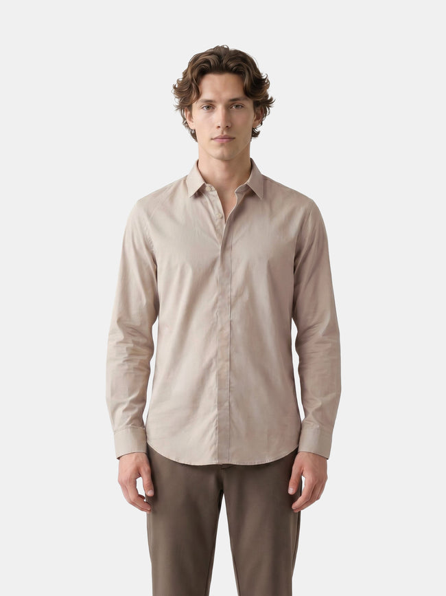 Men Cream Formal Shirt