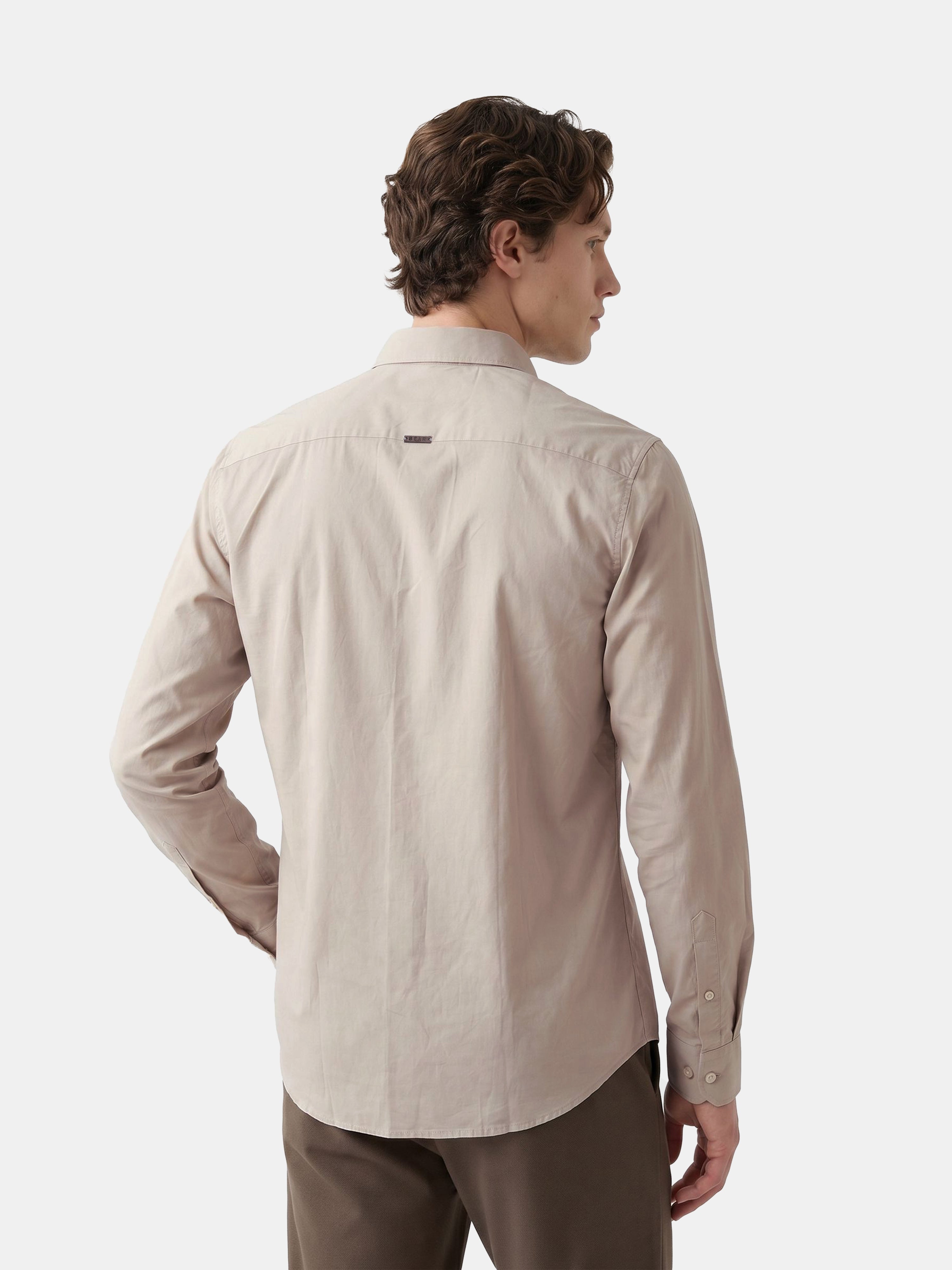 Men Cream Formal Shirt