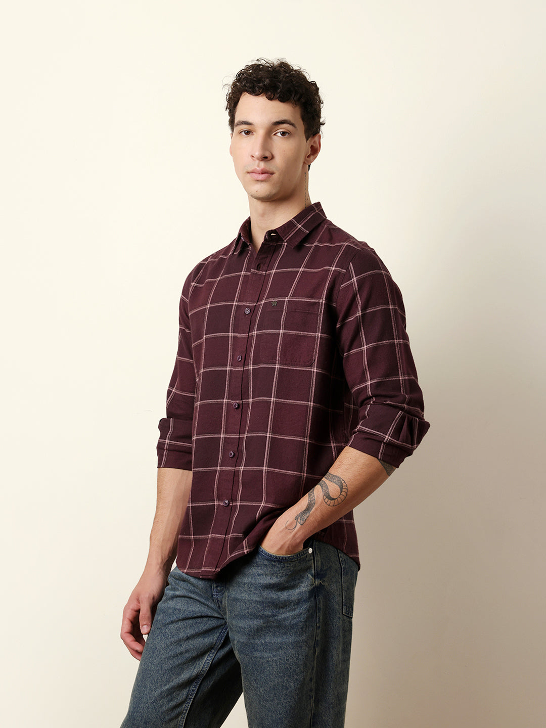 Men Striped Casual Full-Sleeve Shirt