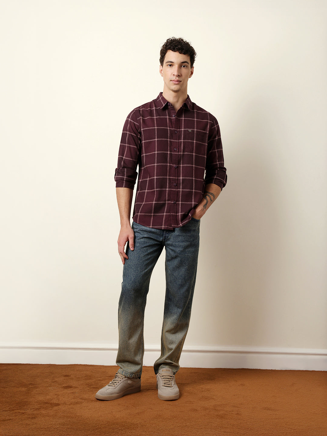 Men Striped Casual Full-Sleeve Shirt