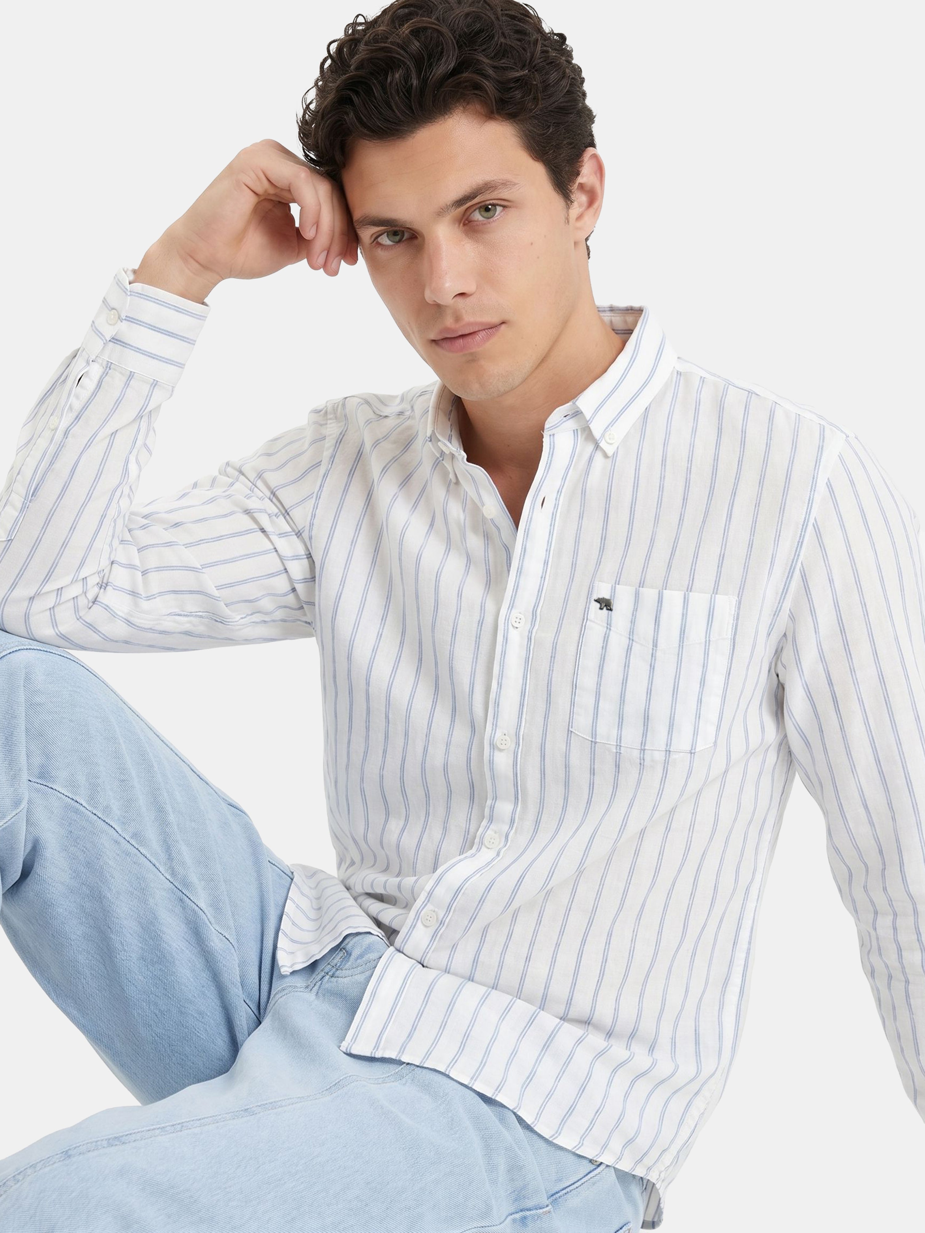 Men White Casual Shirt