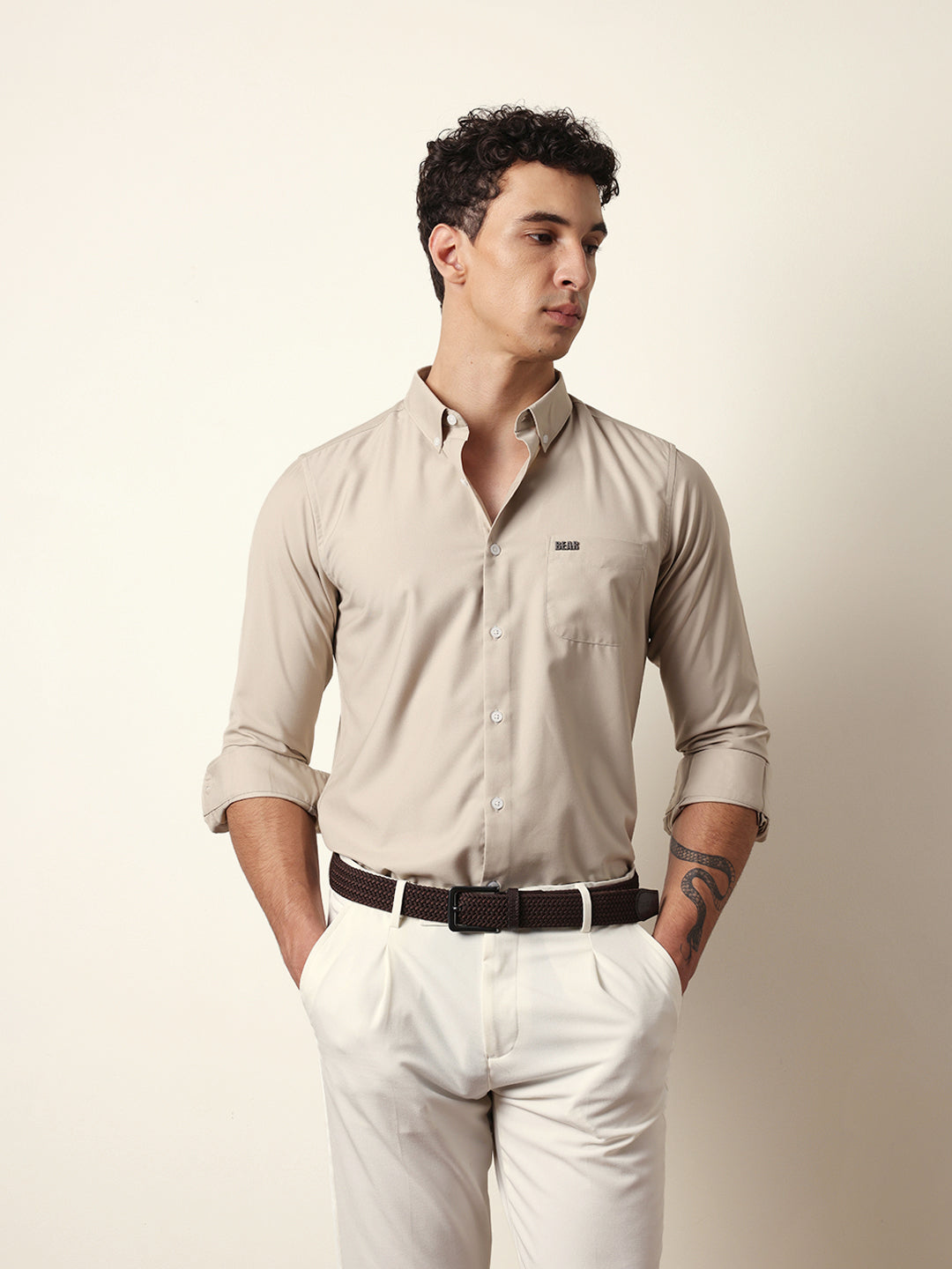 Men Modern Fit Casual Shirt