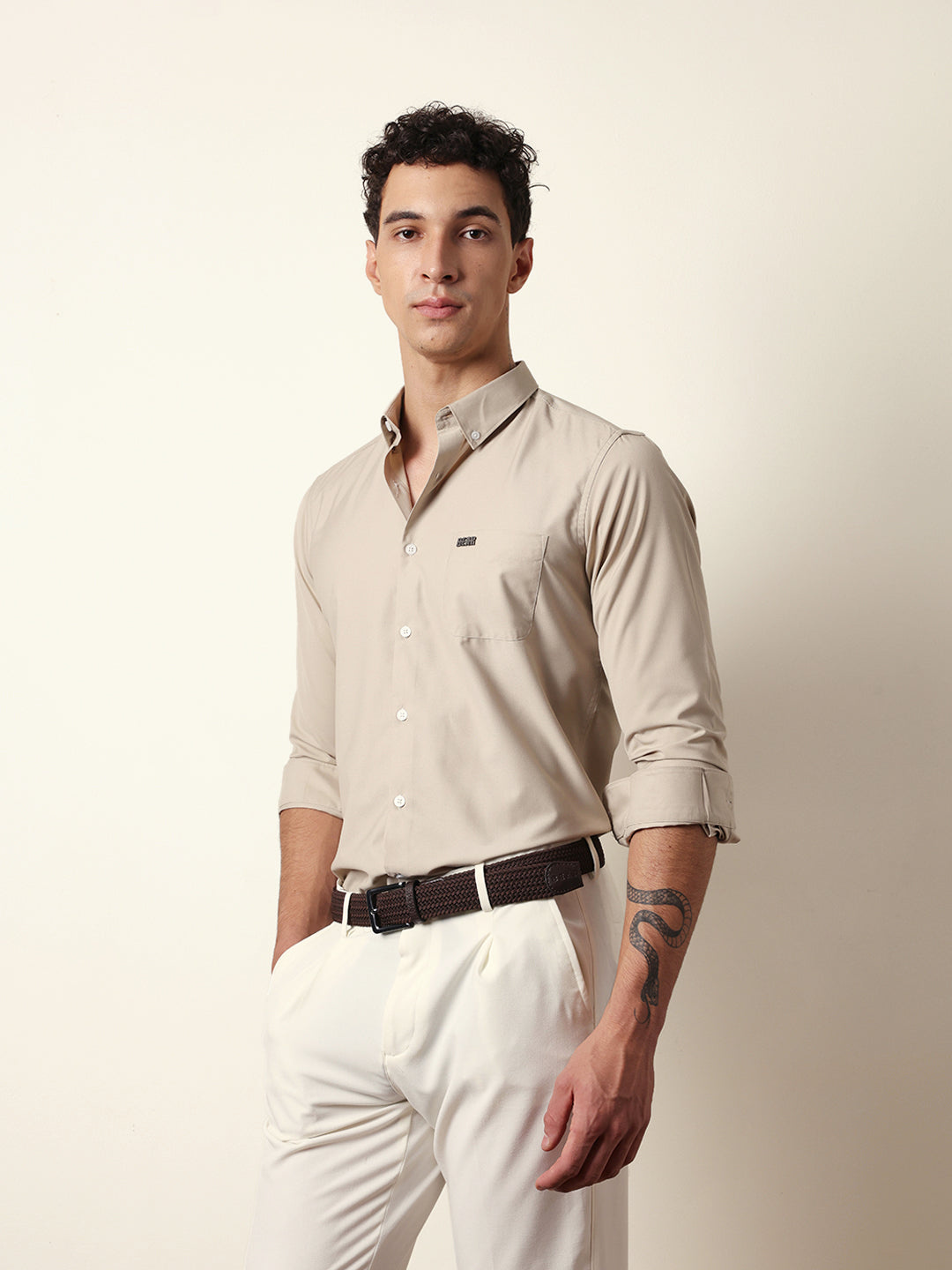 Men Modern Fit Casual Shirt