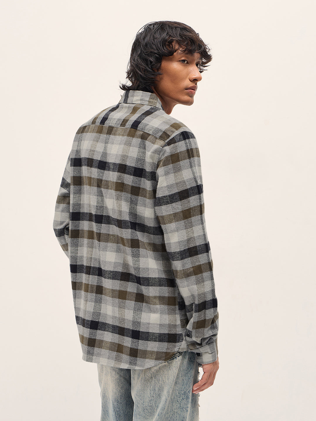 Men Multicolor Slim Fit Checked Casual Shirt