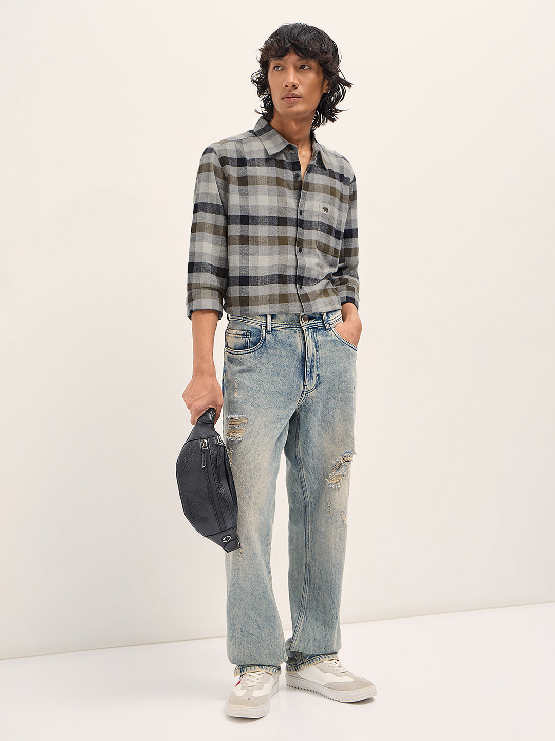 Men Multicolor Slim Fit Checked Casual Shirt