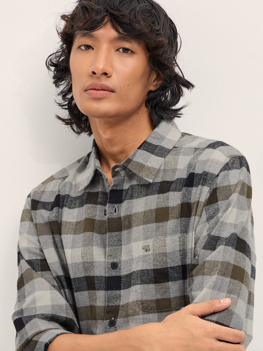 Men Multicolor Slim Fit Checked Casual Shirt