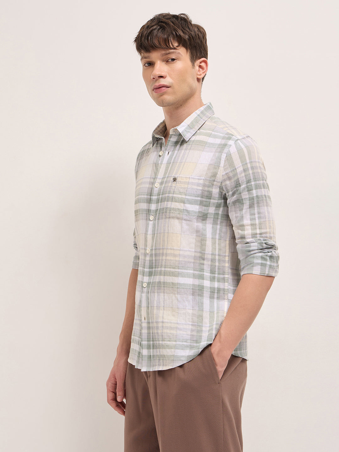 Men Multi Checked Shirt