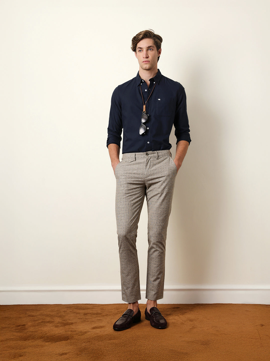 Men Solid Casual Full-Sleeve Shirt