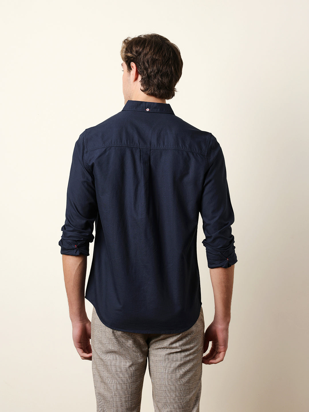 Men Solid Casual Full-Sleeve Shirt