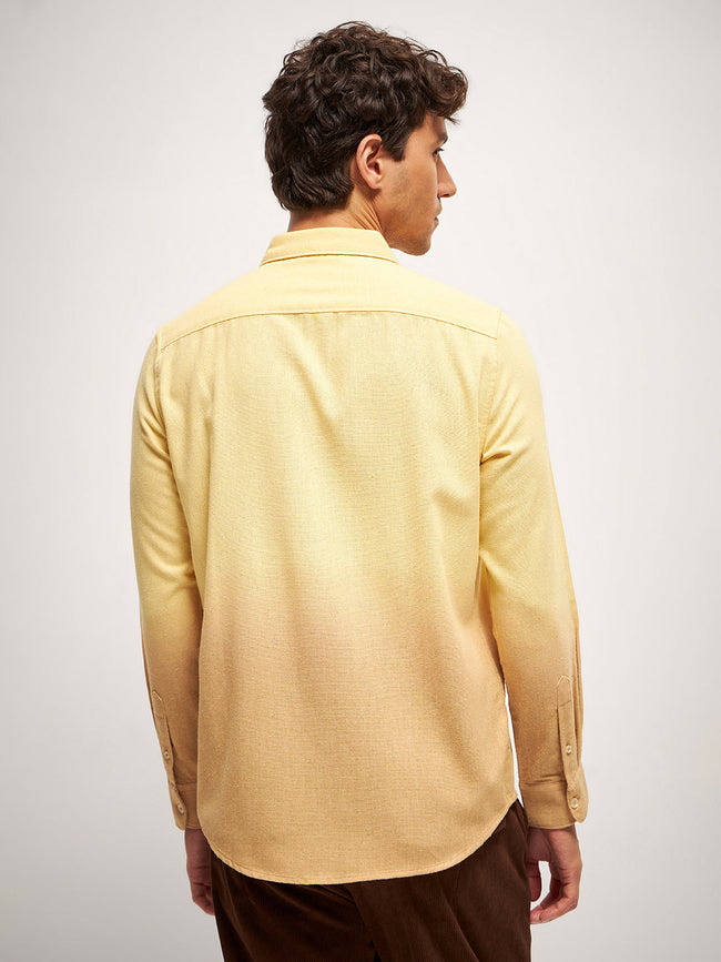 Men Yellow Tie and Dye Slim Fit Casual Shirt