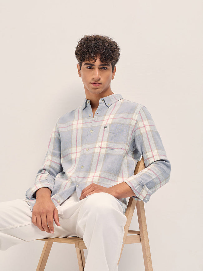 Men Multicolor Checked Slim Fit Casual Shirt