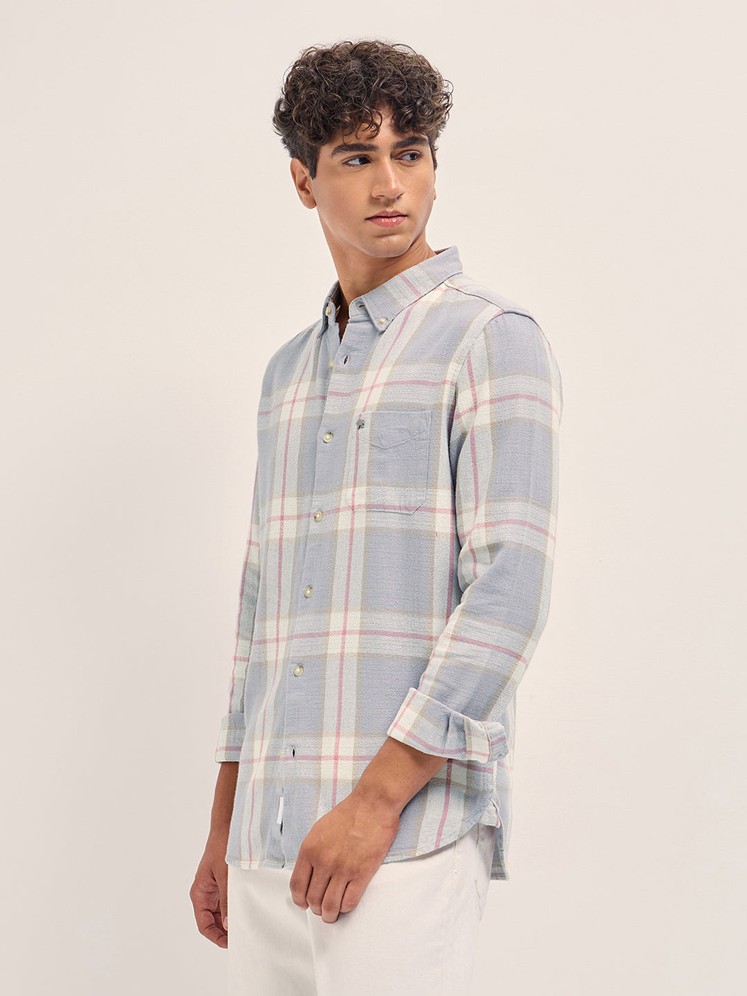 Men Multicolor Checked Slim Fit Casual Shirt