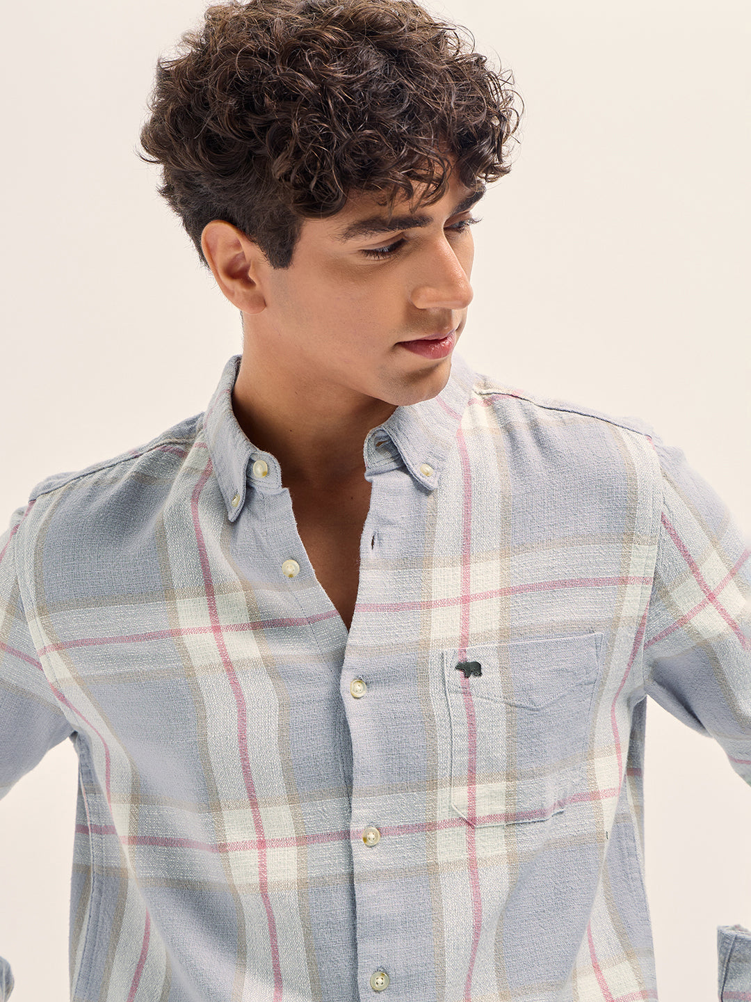 Men Multicolor Checked Slim Fit Casual Shirt