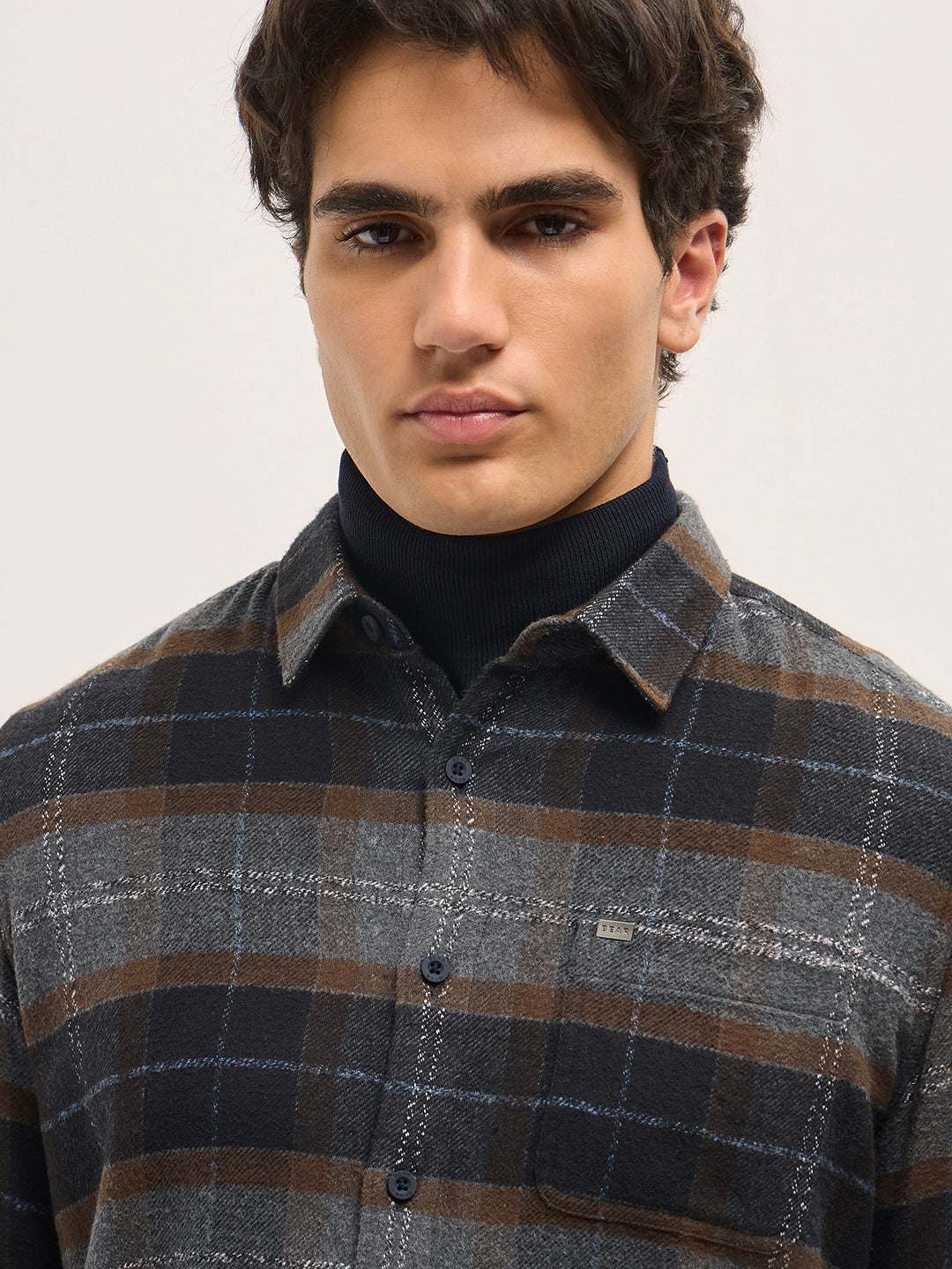 Men Multi-Color Checkered Slim Fit Casual Shirt