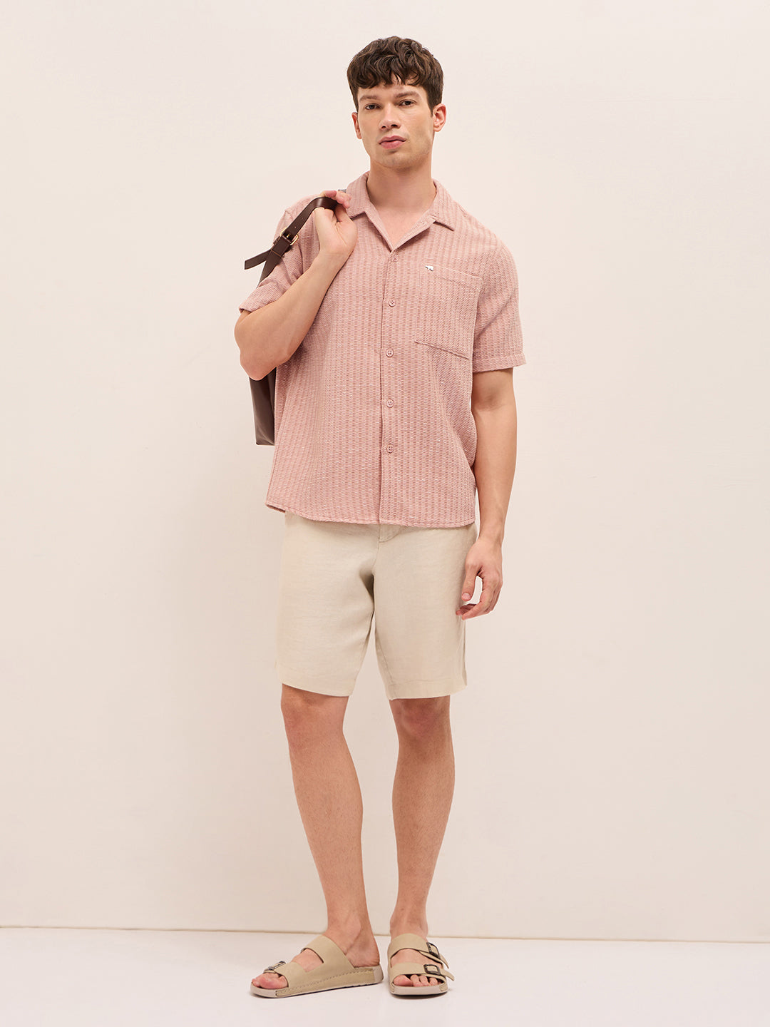 Men Woven Textured Casual Shirt