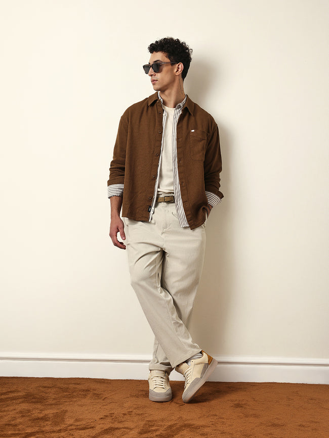 Men Modern Fit Casual Shirt