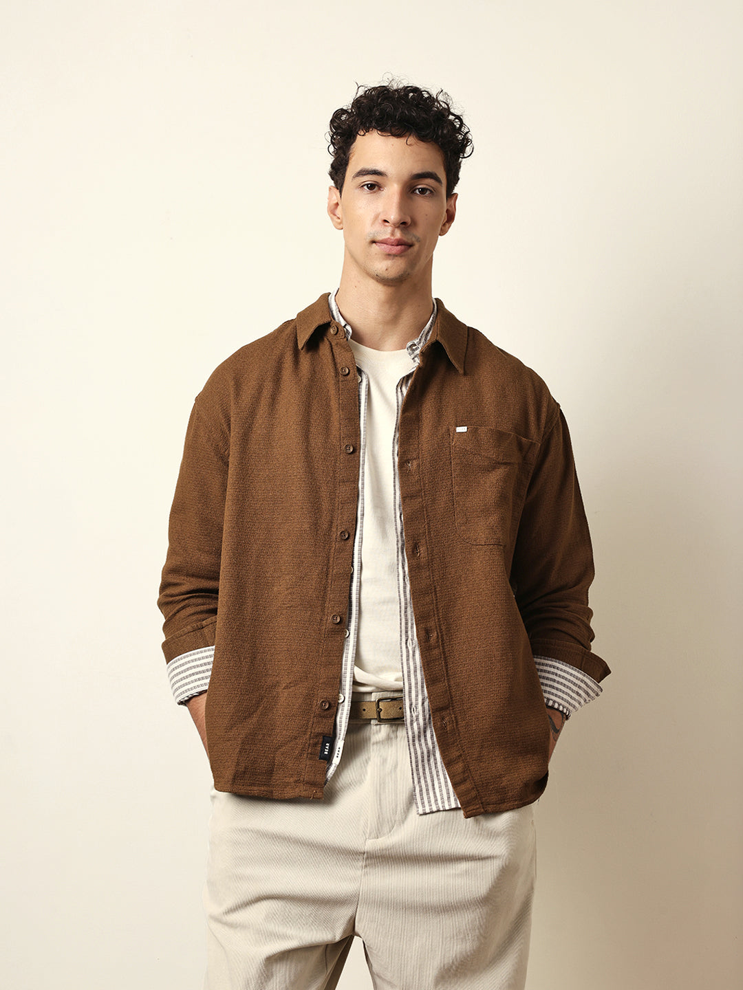 Men Modern Fit Casual Shirt