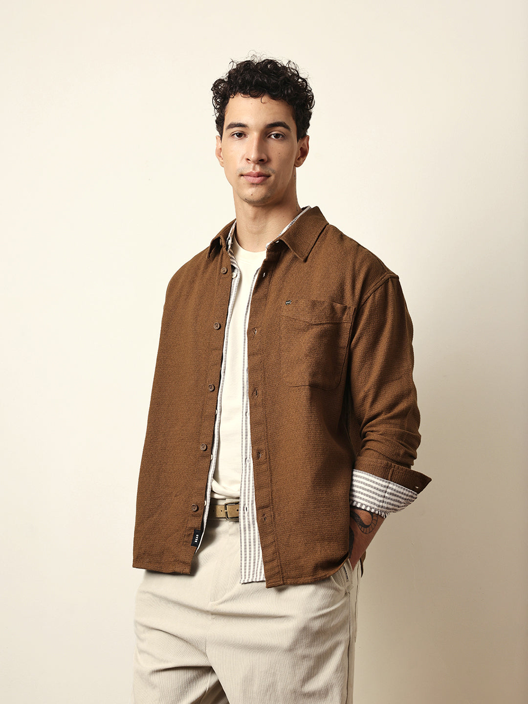 Men Modern Fit Casual Shirt