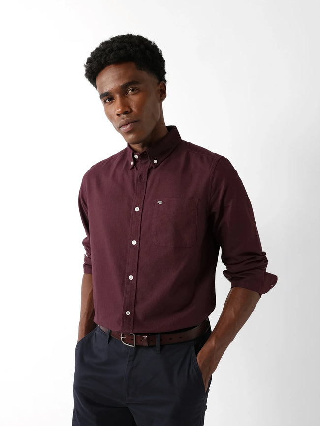 Men Maroon Casual Shirt