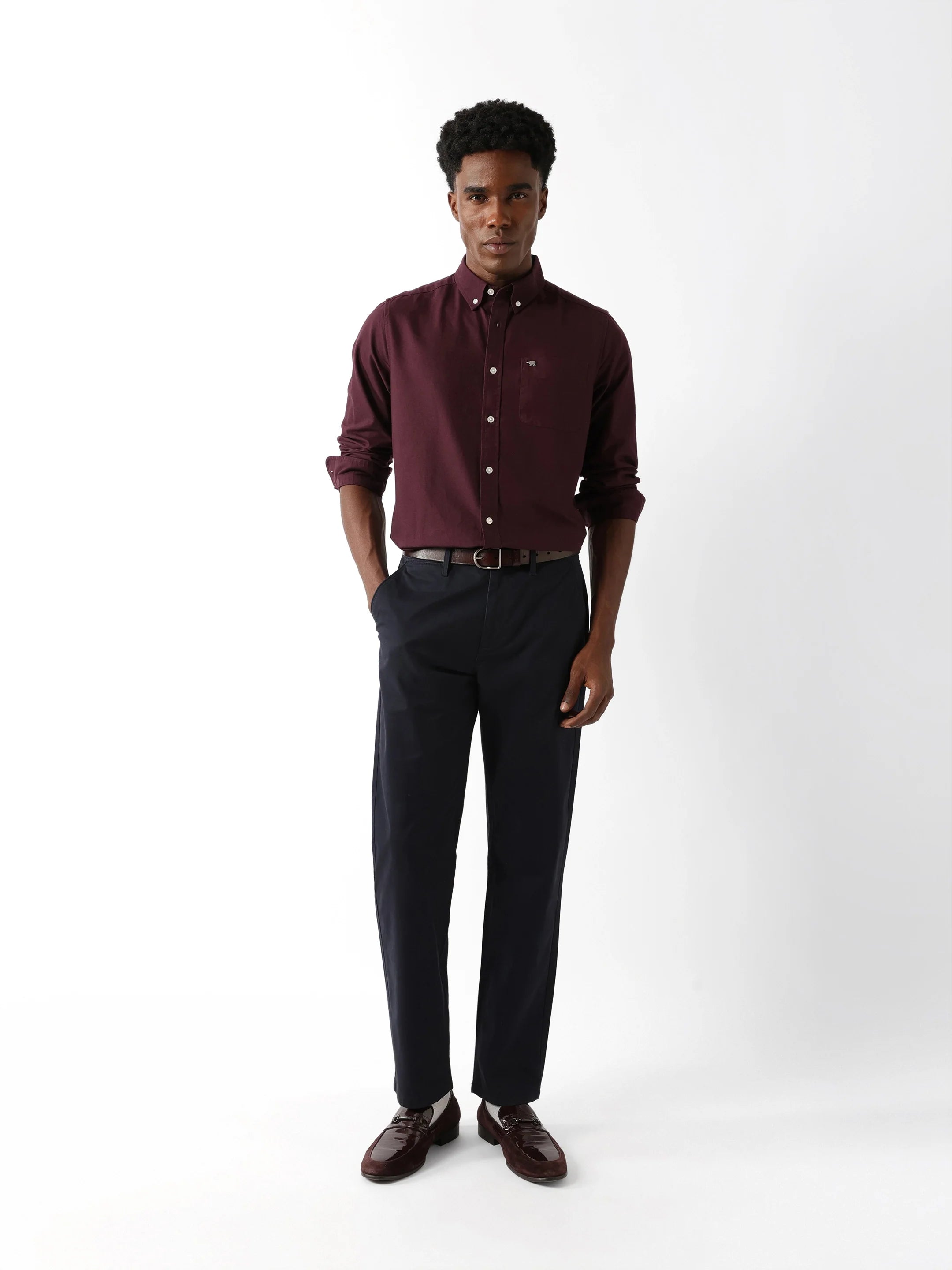 Men Maroon Casual Shirt