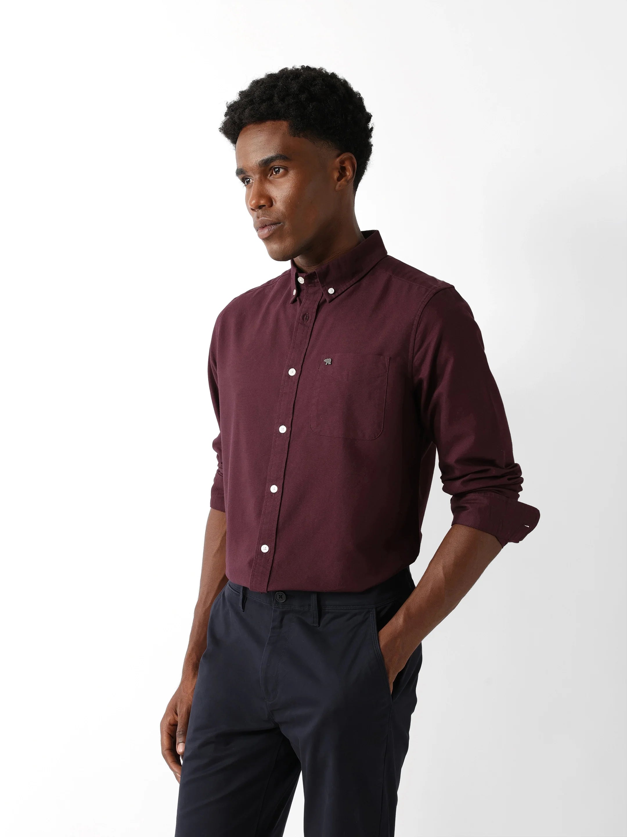 Men Maroon Casual Shirt