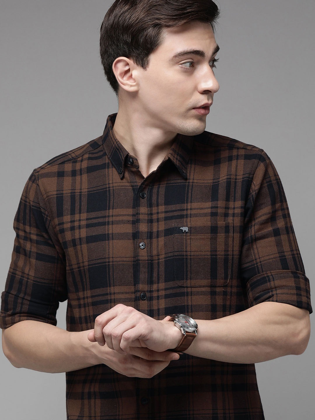 Men Brown Casual Shirt