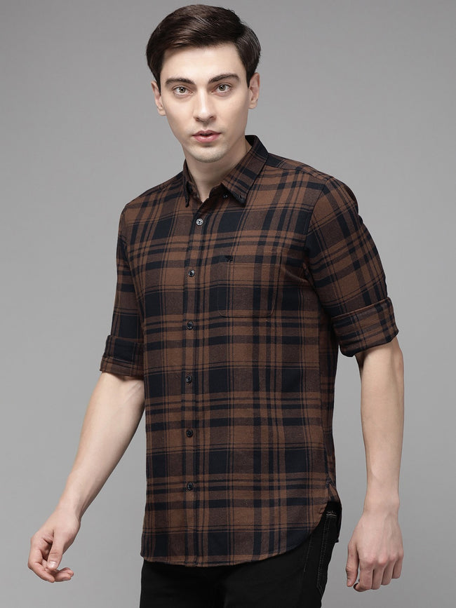 Men Brown Casual Shirt