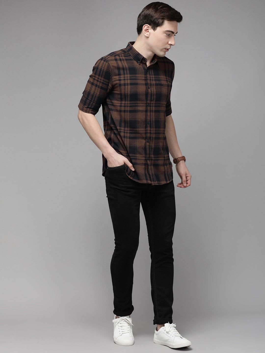 Men Brown Casual Shirt