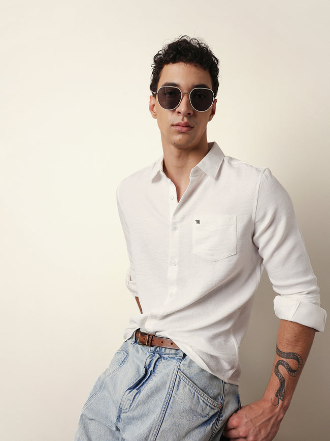 Men Modern Fit Casual Shirt