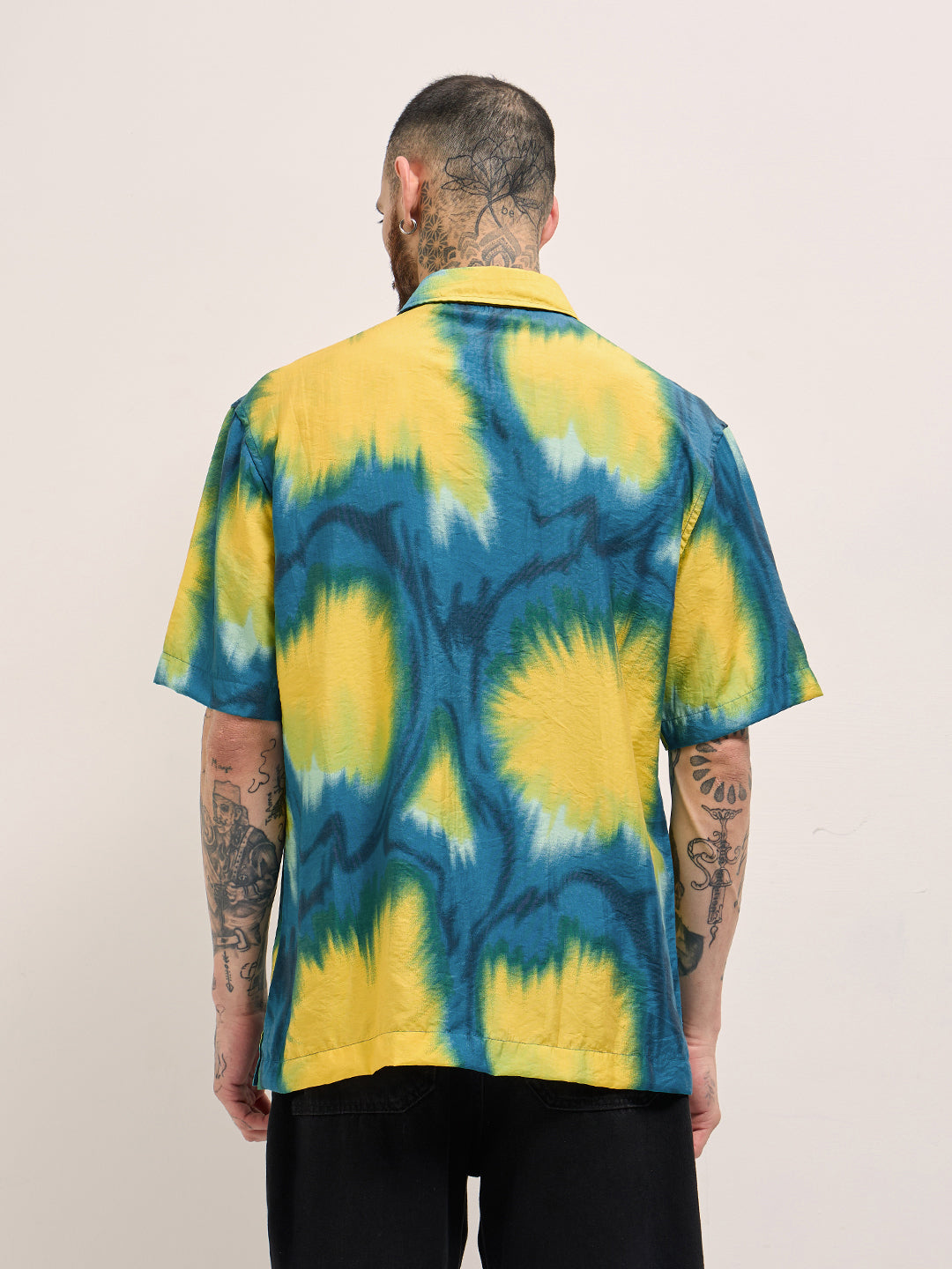 Men Multi-Color Abstract Digital Print Relax Fit Casual Shirt