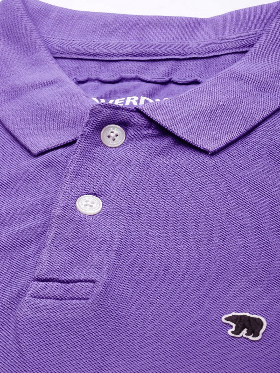 Men Purple Slim Fit Polo