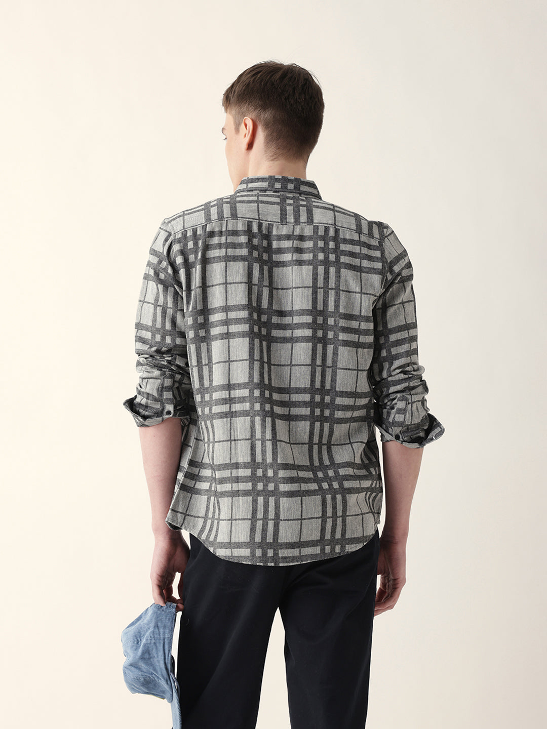 Men Casual Plaid Flannel Shirt