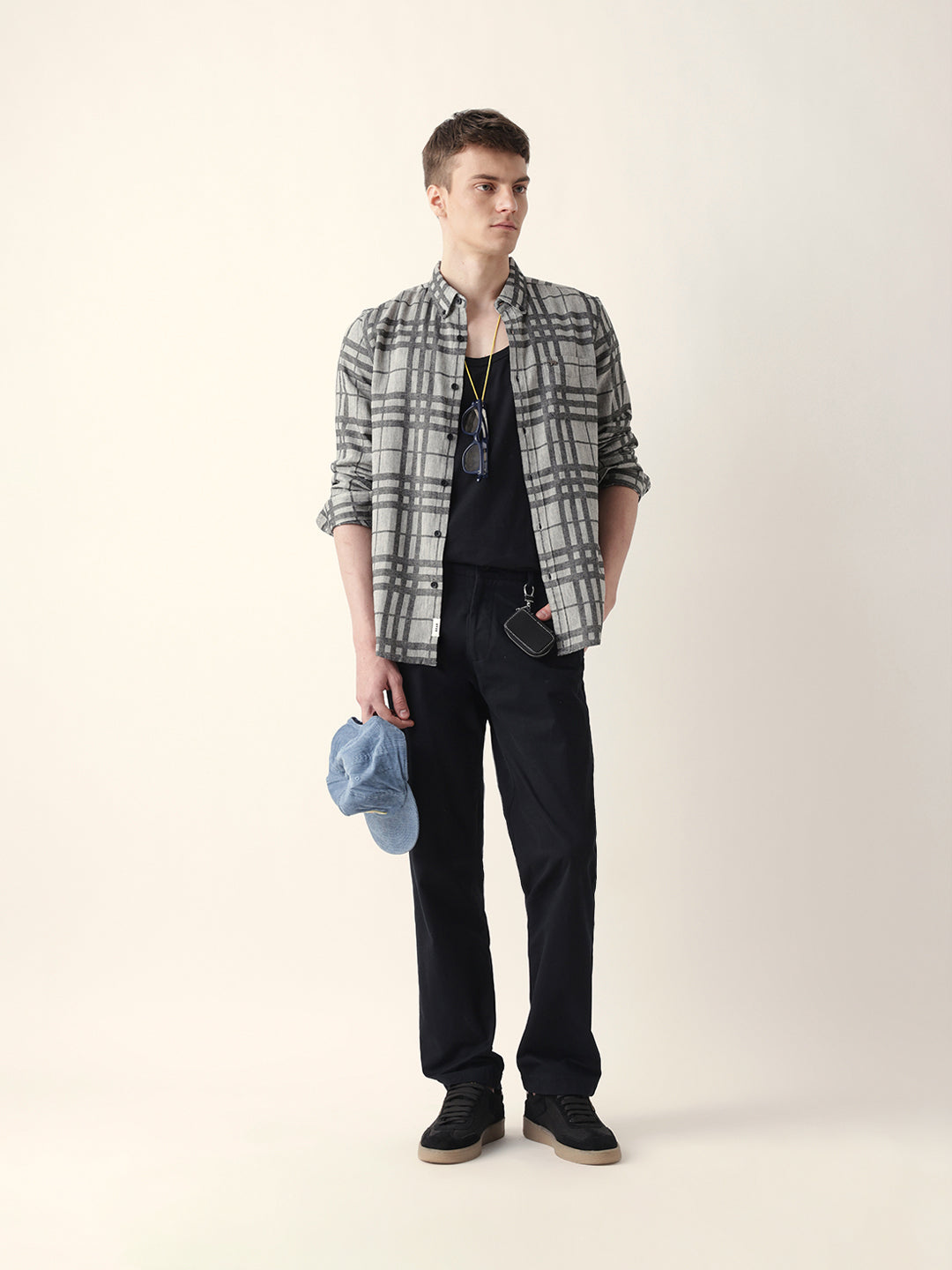 Men Casual Plaid Flannel Shirt