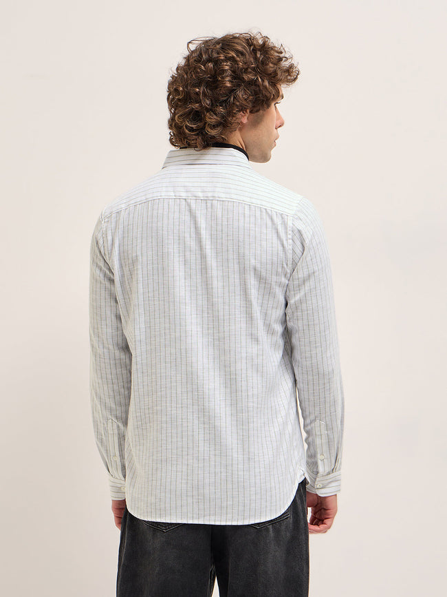 Men White Casual Shirt