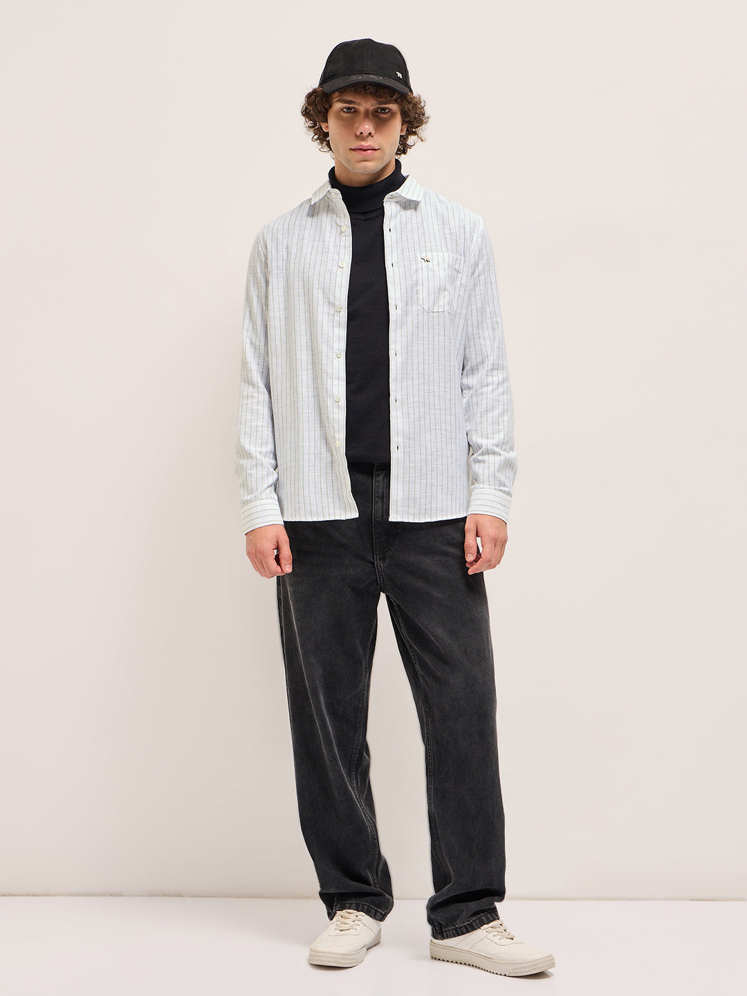 Men White Casual Shirt