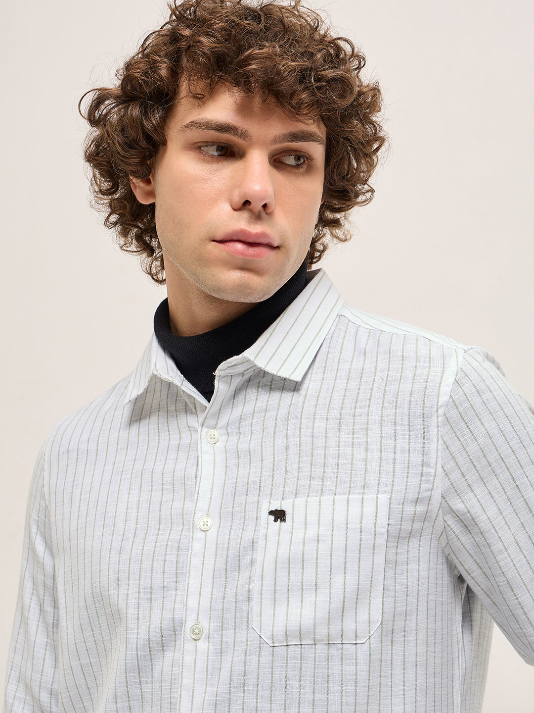 Men White Casual Shirt