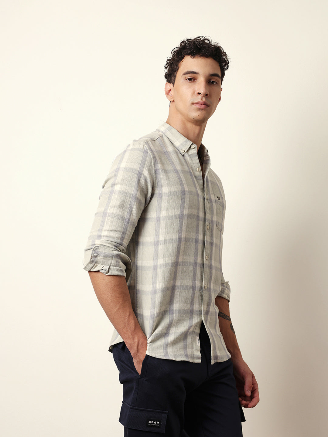 Men Modern Fit Casual Shirt