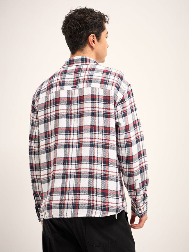 Men Multi-Color Checked Relax Fit Overshirt