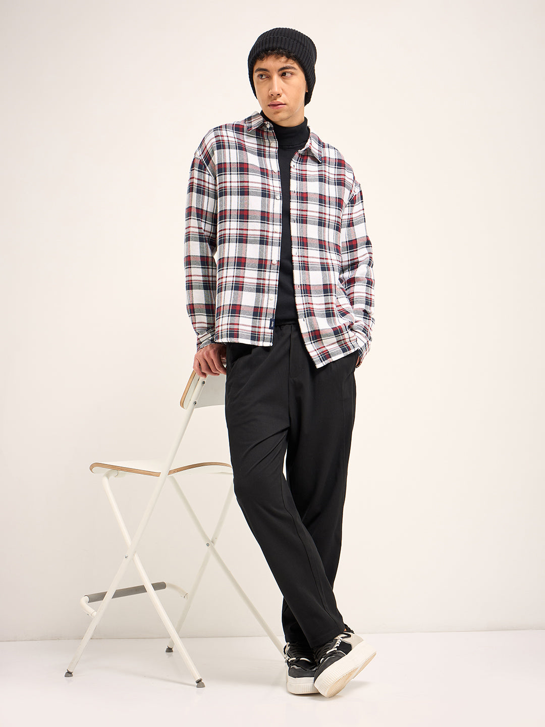Men Multi-Color Checked Relax Fit Overshirt