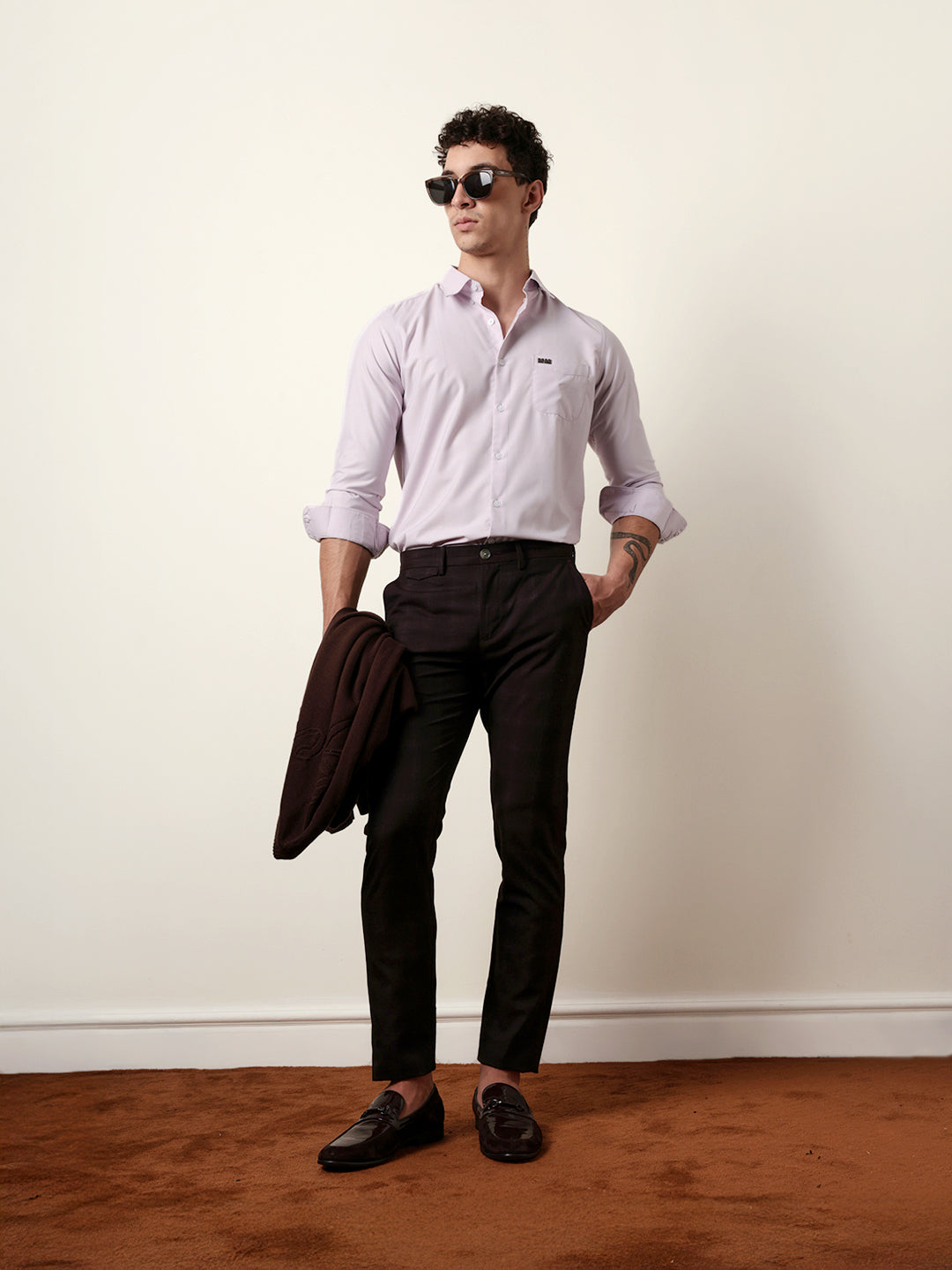 Men Purple Casual Shirt