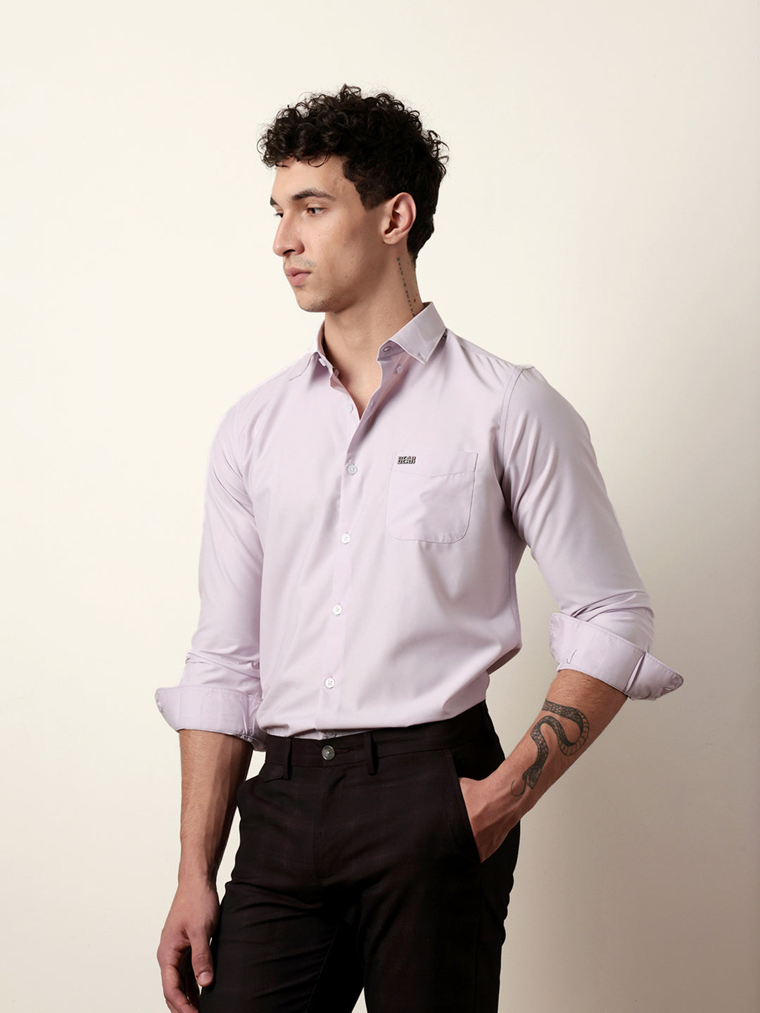 Men Purple Casual Shirt