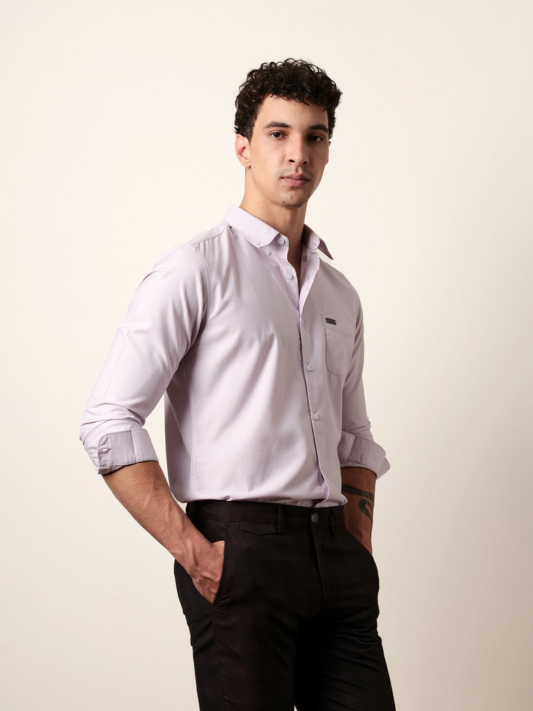 Men Purple Casual Shirt