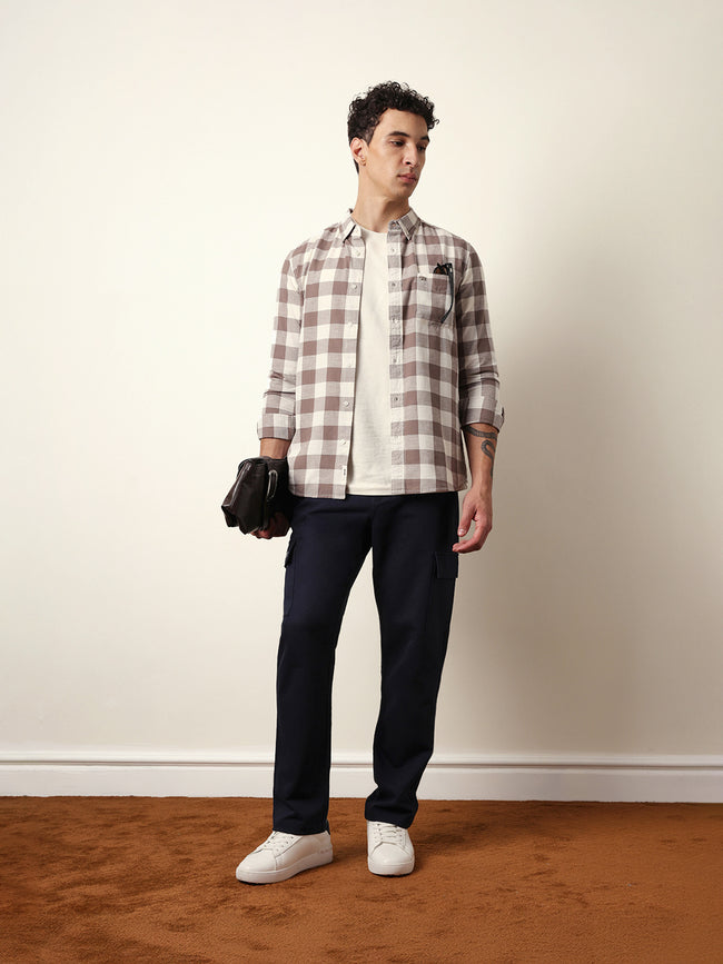 Men Modern Fit Casual Shirt