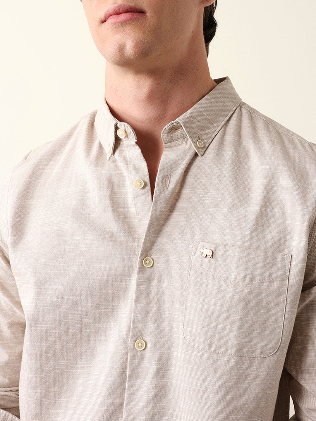 Men Solid Full Sleeve Casual Shirt