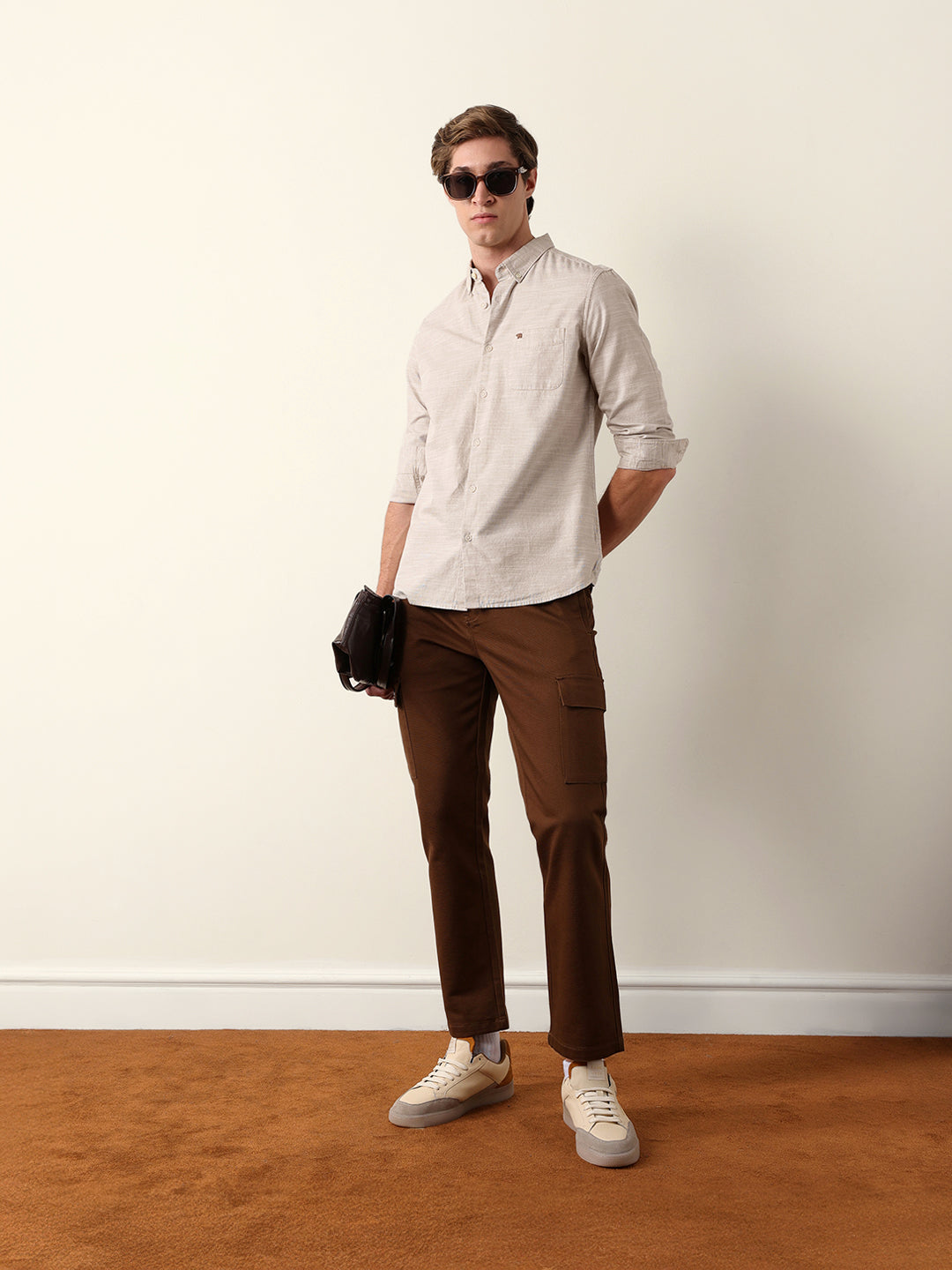 Men Solid Full Sleeve Casual Shirt