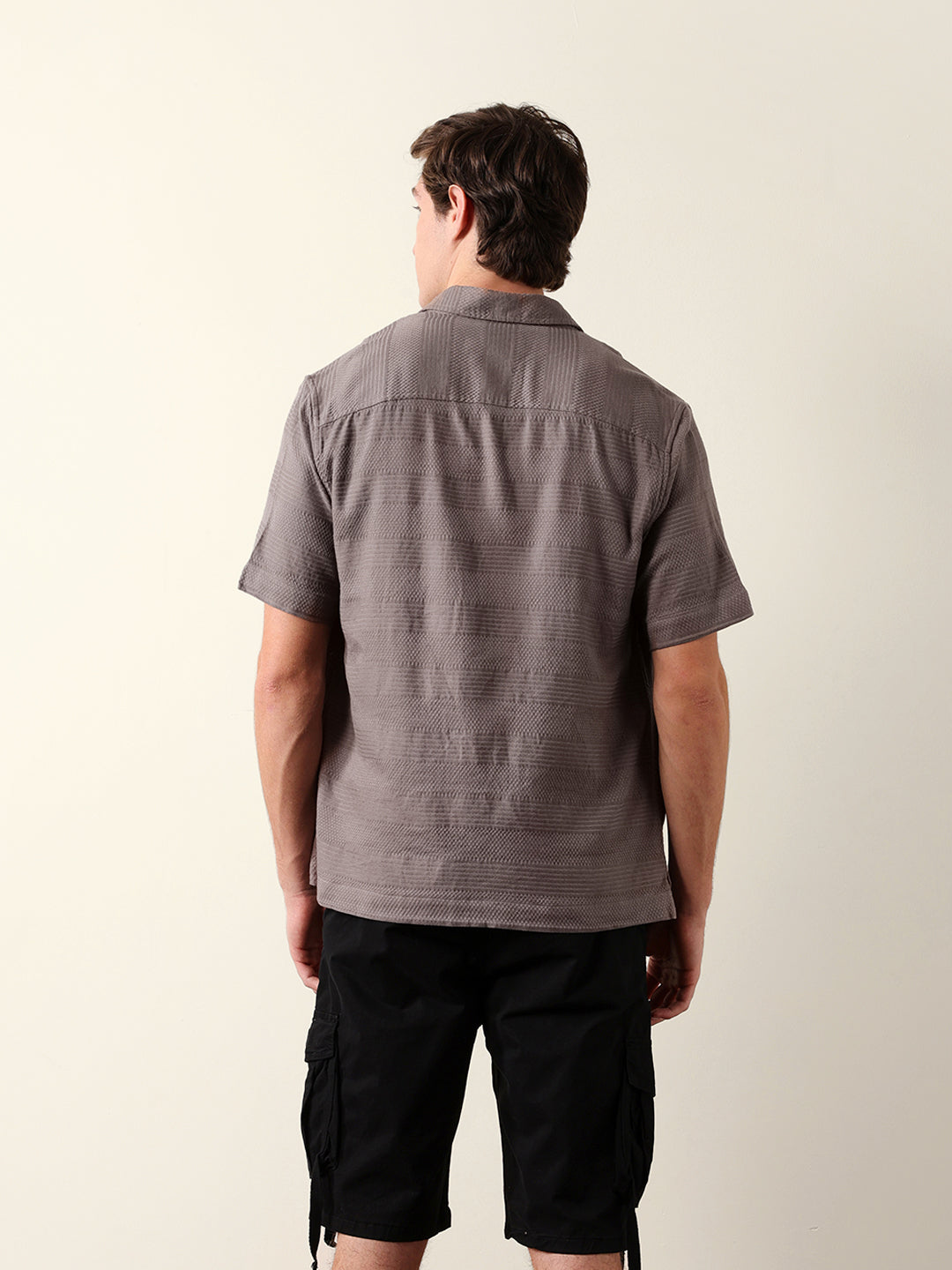 Men Solid Half Sleeve Casual Shirt