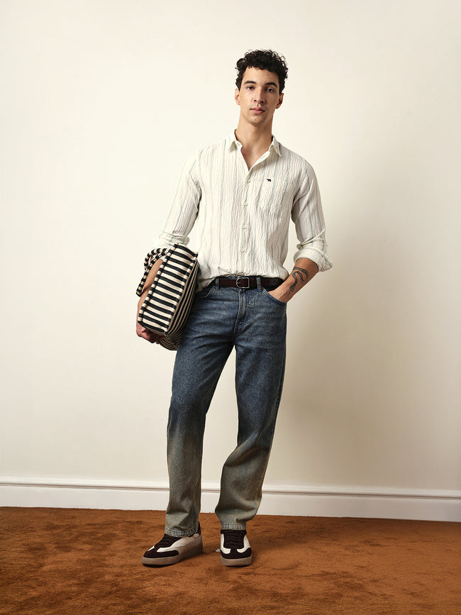 Men Modern Fit Casual Shirt